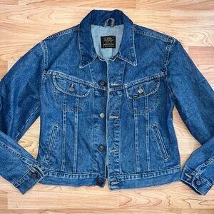 1960s Lee 101 Sanforized Denim Jacket Union Made Distressed Western Trucker